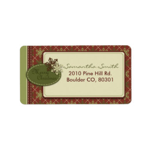 Traditional Christmas Address Label