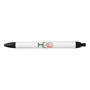 Traditional Christmas Candle Black Ink Pen