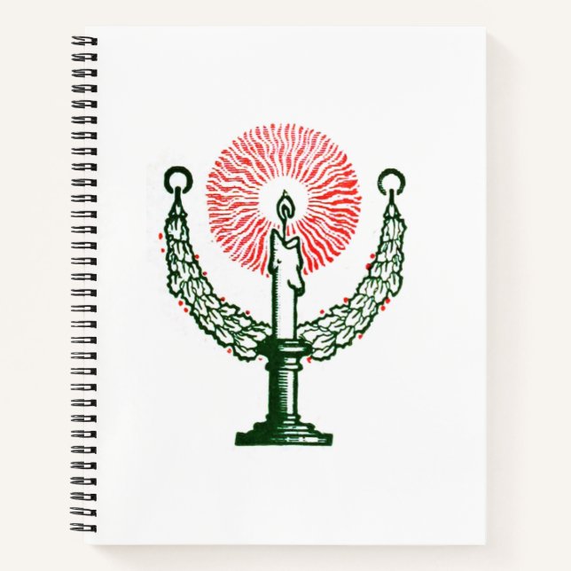 Traditional Christmas Candle Notebook (Front)
