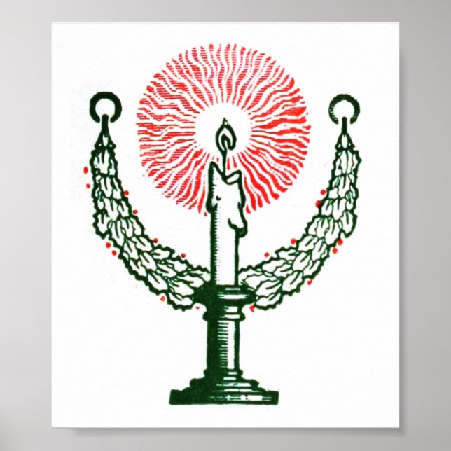 Traditional Christmas Candle Poster (Front)