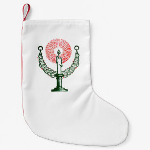 Traditional Christmas Candle Small Christmas Stocking