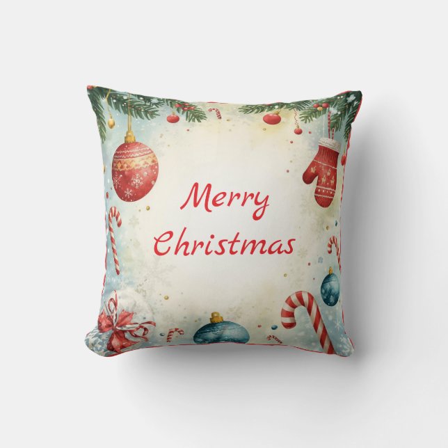 Traditional Christmas Cushions Personalised (Front)