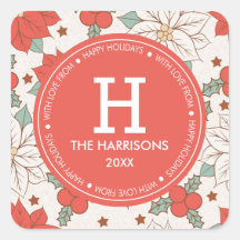 Traditional Christmas Flower Personalised Holidays