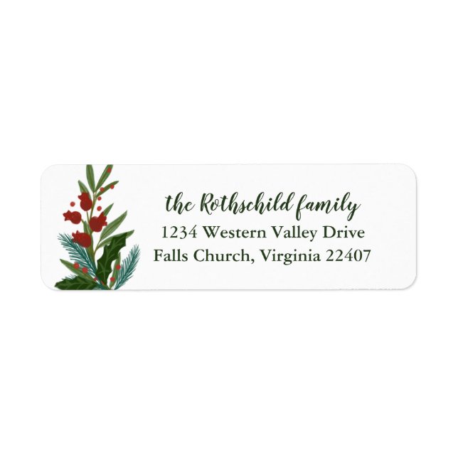 Traditional Christmas Greenery and Sprigs (Front)