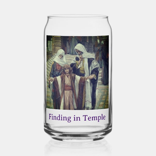 Traditional Christmas Joyful Mysteries Can Glass (Front)