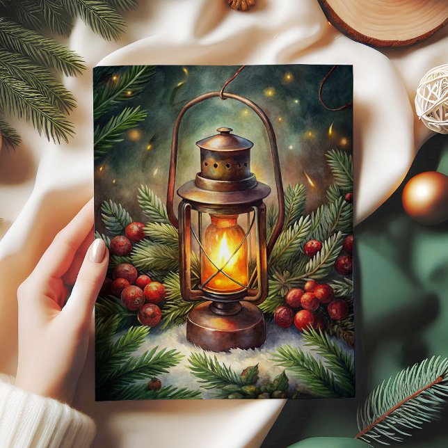 Traditional Christmas lantern holly tissue paper (Traditional Christmas lantern holly tissue paper)