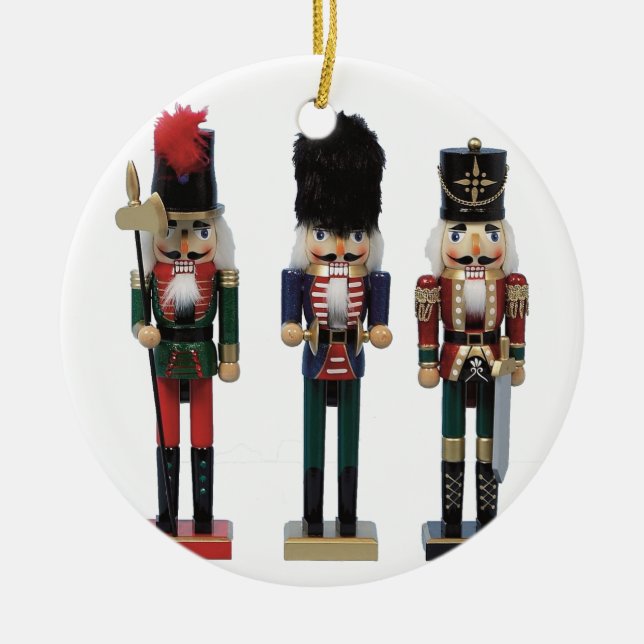 Traditional Christmas Nutcracker Ceramic Tree Decoration (Front)
