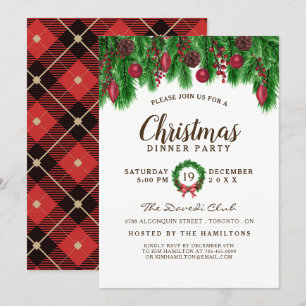 Traditional Christmas Party Invitation