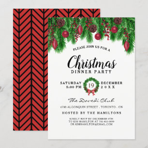Traditional Christmas Party Invitation