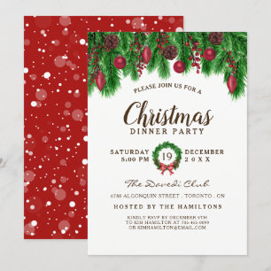 Traditional Christmas Party Invitation
