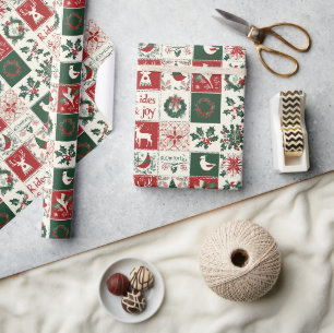 Traditional christmas pattern Holiday plaid Wrapping Paper