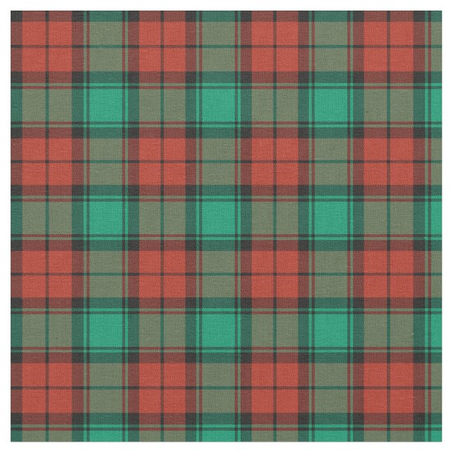 Traditional Christmas Plaid Fabric (Close Up)