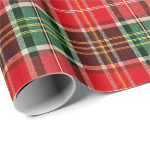 Traditional Christmas Plaid Wrapping Paper