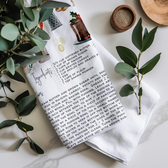 Traditional Christmas Pudding | Recipe Heirloom Tea Towel (Creator Uploaded)