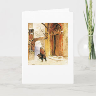 Traditional Christmas Scene Holiday Card