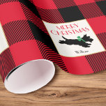 Traditional Christmas Scottie Dog Custom Red Wrapping Paper<br><div class="desc">Stylish Christmas wrapping paper featuring a festive Scottie dog dashing along! This cute design also features a traditional Buffalo Plaid pattern in red and black. All the text can be personalised,  so you can make your gift wrap truly unique.</div>