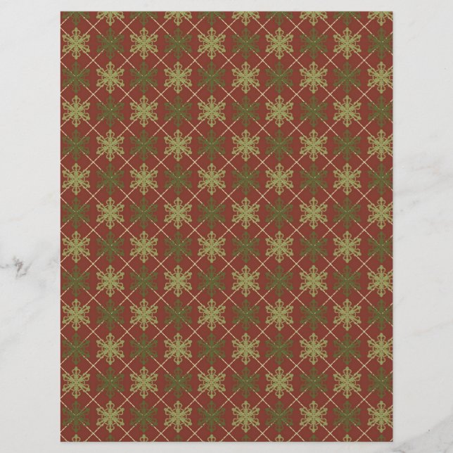 Traditional Christmas Scrapbook Paper (Front)