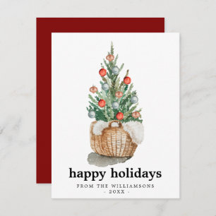 Traditional Christmas tree Holiday Card
