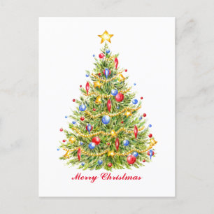 Traditional Christmas Tree Postcard