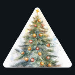 Traditional Christmas Tree Stickers<br><div class="desc">Experience the warmth of timeless holiday traditions with Vintage Nordica's vinyl stickers. Depicting a cosy  but grand Christmas tree,  these unique watercolor stickers depict memories of classic hallmark postcards.</div>