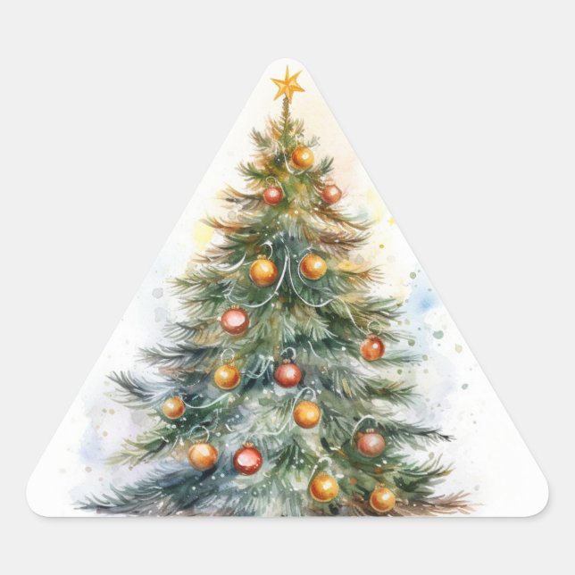 Traditional Christmas Tree Stickers (Front)