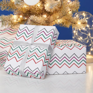 Traditional Christmas trendy & chic Zig zag Wrapping Paper