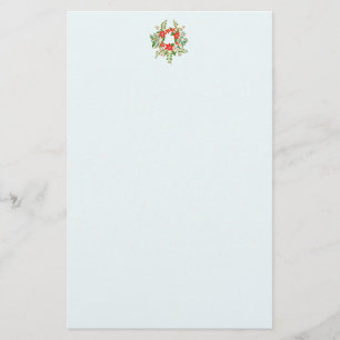 Traditional Christmas Wreath Stationery