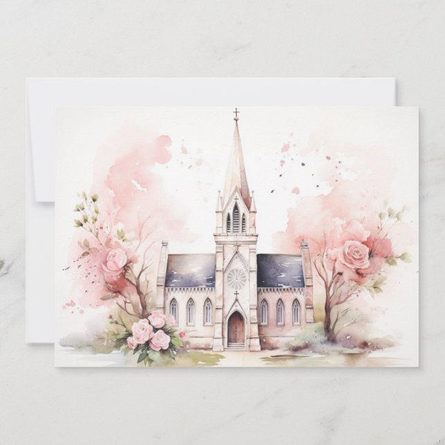 Traditional Church Themed Invitation (Back)