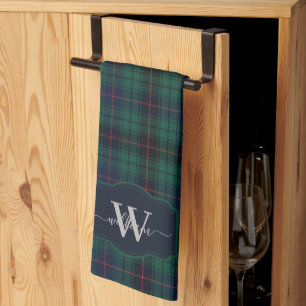 Traditional Clan Davidson Scottish Tartan Plaid  Tea Towel