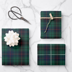 Traditional Clan Davidson Scottish Tartan Plaid  Wrapping Paper Sheet