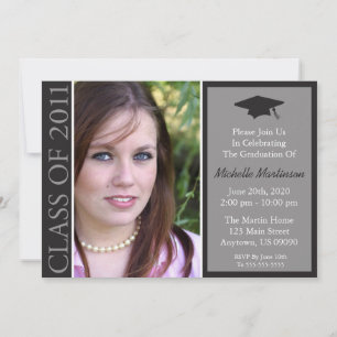 Traditional Class Of 2011 Graduation (Black) Invitation