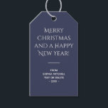 Traditional - Classic Blue - Minimalist Gift Tags<br><div class="desc">Introducing our stylish and minimalist, Classic Dark Blue Merry Christmas Gift Tags, from our Traditional Christmas Colours. These elegant blue, personalised christmas gift tags are the perfect way to add a touch of style and sophistication to your holiday gifts. The font used is both elegant and modern. Simple and clean...</div>