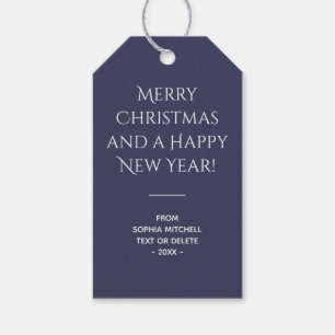 Traditional - Classic Blue - Minimalist Gift Tags