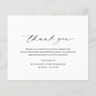 Traditional Classic Budget Funeral Thank You Card