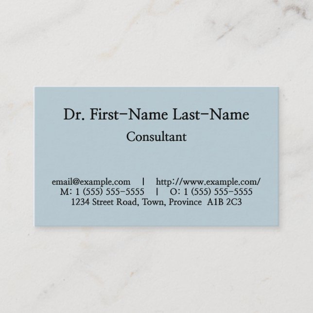 Traditional, Classic Business Card (Front)