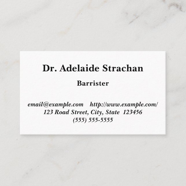 Traditional, Classic Business Card (Front)
