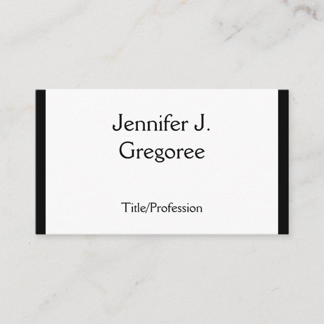 Traditional, Classic Business Card (Front)