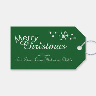 Traditional - Classic Green Customisable Gift Tags