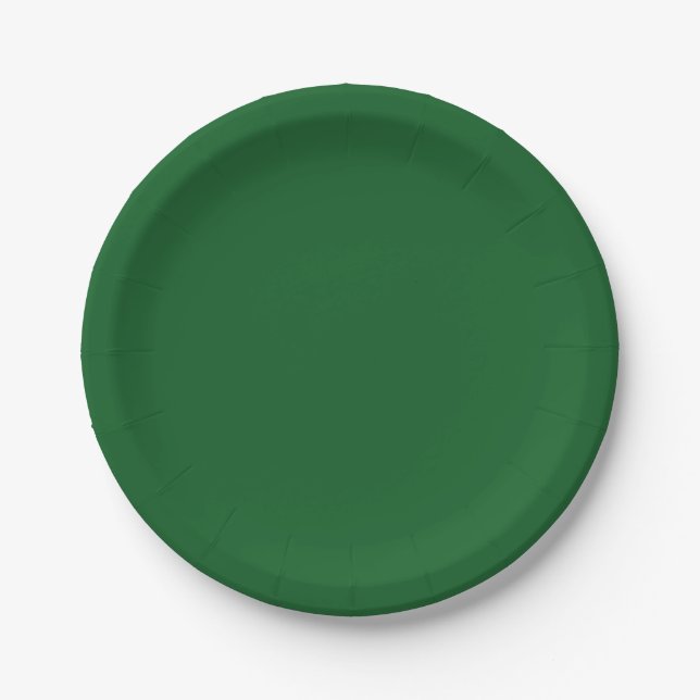Traditional - Classic Green Paper Plates (Front)