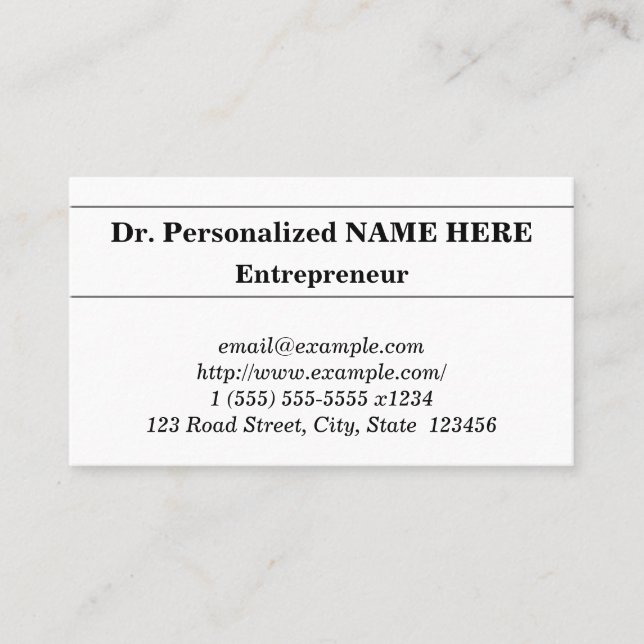 Traditional & Classic Professional Business Card (Front)