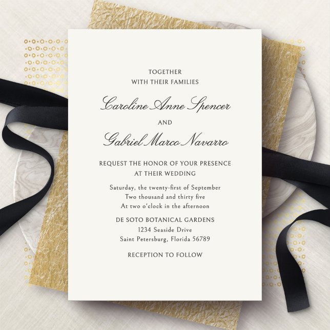 Traditional Classic Simplistic Wedding Invitation (Creator Uploaded)