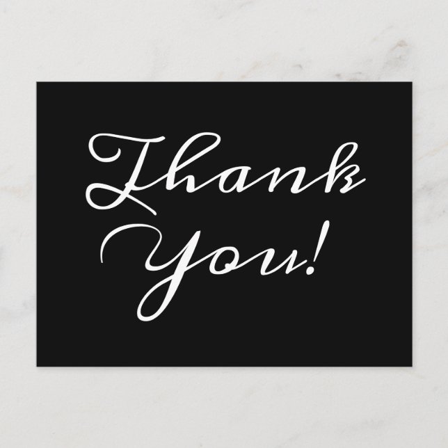 Traditional, Classic "Thank You!" Postcard (Front)