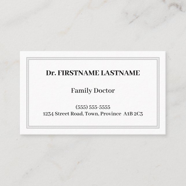 Traditional, Classic & Vintage Business Card (Front)