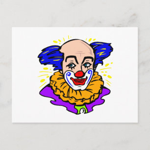 Traditional Clown Face Postcard