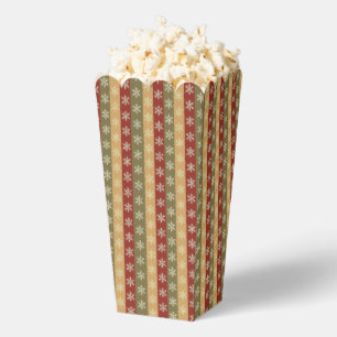 traditional colored Christmas snowflake striped  Favour Box