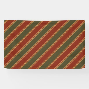 traditional colored Christmas striped Banner