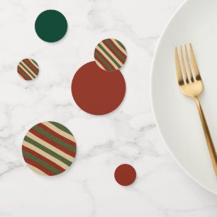 traditional colored Christmas striped  Confetti