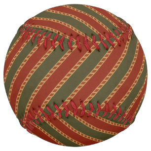 traditional colored Christmas striped  Softball