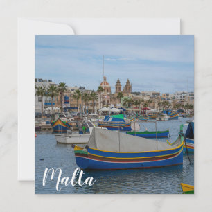 Traditional colorful fishing boats in Malta