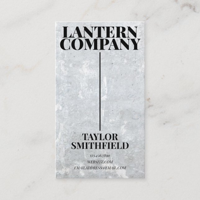 TRADITIONAL CONCRETE BUSINESS CARD (Front)